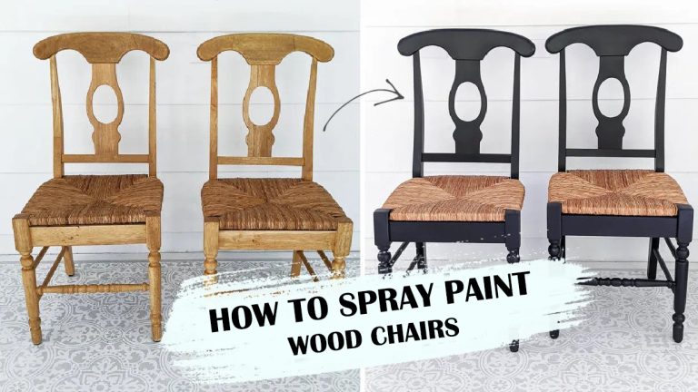 HOW TO SPRAY PAINT WOOD CHAIRS